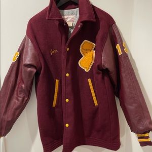 Vintage Basketball Leather Jacket